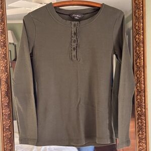 Eddie Bauer Forest Green Long Sleeve Top